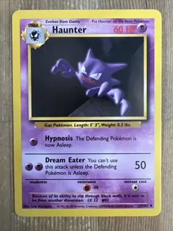 Pokemon TCG Haunter Base Set 29/102 Regular Unlimited Uncommon LP - Image 1