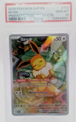 2025 Pokemon SVP EN Eevee 173 Black Star Promo PSA 10 - Image 1