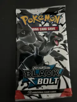 Heavy 22.79g Pokemon TCG SV 10.5 Black Bolt Booster Pack Sealed! - Image 2
