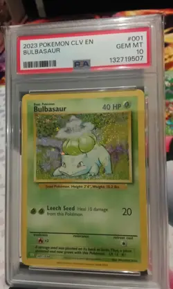 Pokemon Classic Collection Bulbasaur Holo CLV 001/034 PSA 10 - Image 1