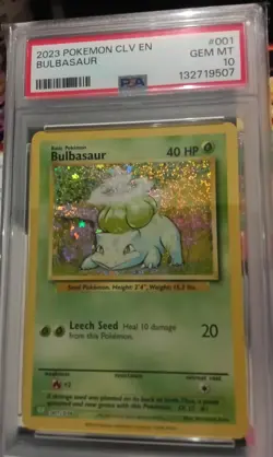 Pokemon Classic Collection Bulbasaur Holo CLV 001/034 PSA 10 - Image 2