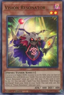 Yugioh! LP Vision Resonator - SDCK-EN002 - Ultra Rare - 1st Edition Lightly Play - Image 1