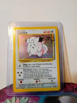 Pokemon TCG Clefairy Base Set Holo Unlimited Rare Card 5/102 Moderately Played - Image 1