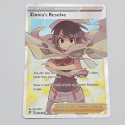 Pokemon TCG Zinnias Resolve Trainer Card 203/203 Full Art Evolving Skies - NM - Image 1