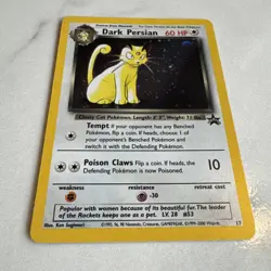 DARK PERSIAN 17/53 holo POKEMON TCG card - Image 2
