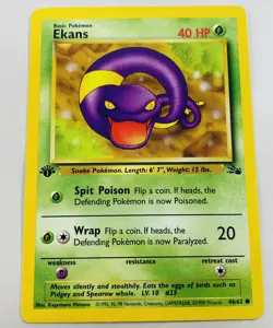 1ST EDITION Ekans 46/62 1999 Fossil Set WOTC Pokemon Cards NM/MINT - Image 1