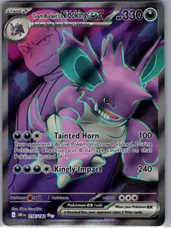Team Rocket's Nidoking ex - 216/182 SV10: Destined Rivals - Pokemon Card - NM - Image 1