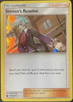 Steven's Resolve 145/168 Sm-Celestial Storm Holo - Pokemon Card - Image 1