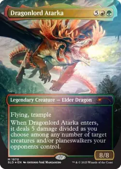 MTG English Dragonlord Atarka (Rainbow Foil) NM Foil Secret Lair - Image 1