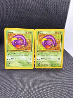 Pokemon Card 1st Edition **Ekans** - Fossil Set # 46/62 - Common (BOTH cards) - Image 1