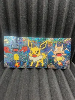 3 Card Lot - Charizard & Jolteon Pack Hit Holo - First Print PokeDoodly Fan Art - Image 1