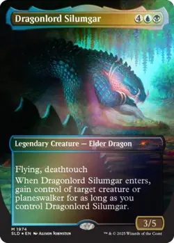MTG English Dragonlord Silumgar (Rainbow Foil) NM Foil Secret Lair - Image 1