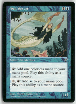 Sea Scryer Magic The Gathering Mirage MTG Card Played - Image 1