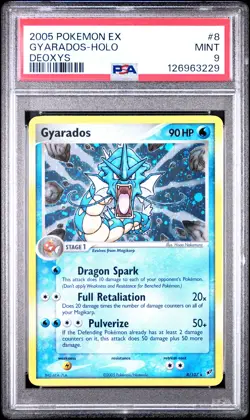 2005 POKEMON EX DEOXYS #8 GYARADOS-HOLO PSA 9 - Image 1