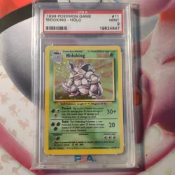 Pokemon Nidoking Holo 11 PSA 9 Base Set 11/102 Old Label Englisch - Image 1