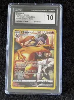 CGC 10 Charizard 2022 Lost Origin TG03/TG30 Trainer Gallery Pokemon Gem Mint - Image 1