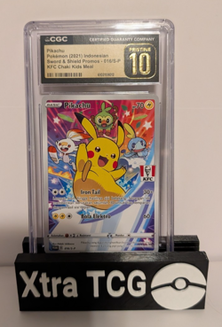 Pokemon CGC 10 - Pikachu 016/S-P KFC Chaki Kids Meal Promo Indonesian - Image 1