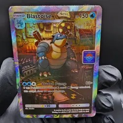 Pokemon Blastoise Pocket TCG Custom Made Fan Art Holo With Texture - Image 1