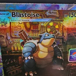 Pokemon Blastoise Pocket TCG Custom Made Fan Art Holo With Texture - Image 2