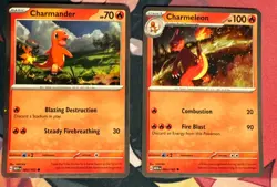 Pokemon TCG Charmeleon 005/165 Charmander 004/165 SWIRL Cosmos Holo Promo SET - Image 1
