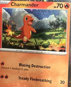 Pokemon TCG Charmeleon 005/165 Charmander 004/165 SWIRL Cosmos Holo Promo SET - Image 4