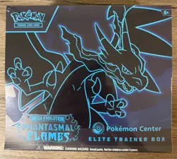 Phantasmal Flames Pokemon Center Elite Trainer Box ETB Sealed - Image 1