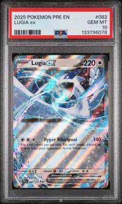 2025 Pokemon SV Prismatic Evolutions Lugia ex 082/131 PSA 10 Gem Mint - Image 2