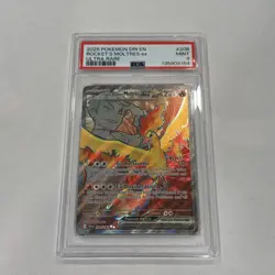 2025 POKEMON DRI EN-DESTINED RIVALS ULTRA RARE TEAM ROCKET'S MOLTRES EX PSA 9 - Image 1