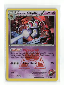 TEAM MAGMA'S CLAYDOL 11/34 DOUBLE CRISIS HOLO RARE POKEMON TCG LP - Image 1