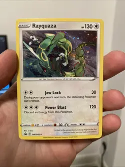 Rayquaza (Pixel Cosmos Holo) SWSH029 Promo Holo Pokemon Promo NM - Image 1