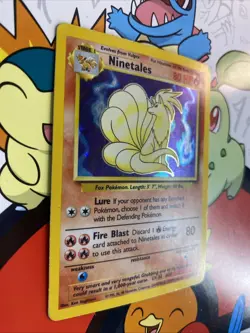 Pokemon TCG 1995 Ninetales Base Set Holo Rare 12/102 MP/LP Condition - Image 2