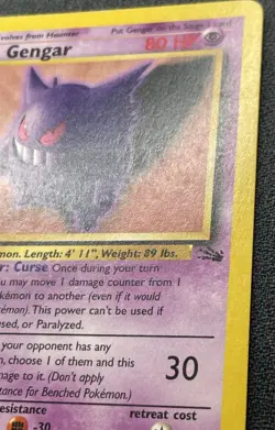Pokemon Gengar 20/62 Fossil Non-Holo Rare 1st Edition LP / MP - Image 4