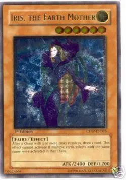 Yugioh! MP Iris, The Earth Mother - CDIP-EN025 - Ultimate Rare - 1st Edition Mod - Image 1