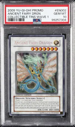 2009 YU-GI-OH! PROMO COLLECTIBLE TINS WAVE 1 #EN002 ANCIENT FAIRY DRAGON PSA 10 - Image 1