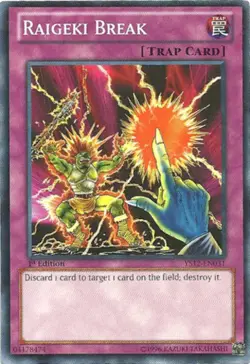 Yugioh! MP Raigeki Break - YS12-EN031 - Common - 1st Edition Moderately Played, - Image 1