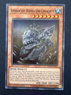 Yugioh Superancient Deepsea King Coelacanth MAZE-EN036 1st Edition Super Rare NM - Image 1