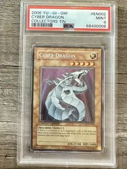 2006 Yu-Gi-Oh! cyber dragon collectors tin #EN002 PSA 9 - Image 1