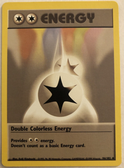 Double Colorless Energy - 96/102 - 1999 Base Set Unlimited Pokemon Card - Image 1