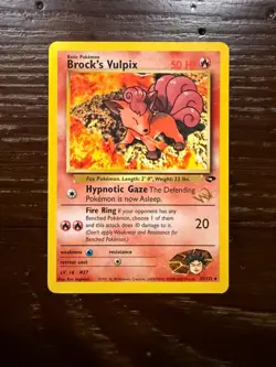 Brock’s Vulpix W Stamp Pokemon Card - WOTC Promo - Gym Challenge - 37/132 - Image 1