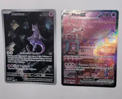 Mew ex 053 Sv: Scarlet & Violet Promo Card + Mewtwo 052 Promo Cards BUNDLE - Image 1