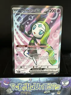 Pokemon Card Meloetta Ex 159/086 Black Bolt Full Art Ultra Rare NM - Image 1