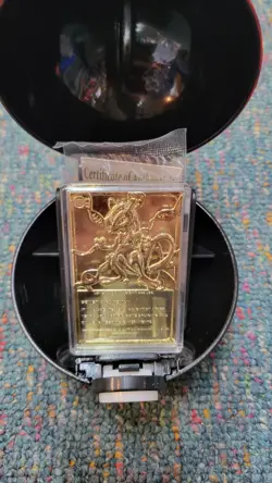 VINTAGE "POKEMON MEWTO 23K GOLD-PLATED TRADING CARD" W/BOX NR - Image 2