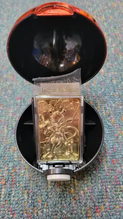 VINTAGE "POKEMON MEWTO 23K GOLD-PLATED TRADING CARD" W/BOX NR - Image 3