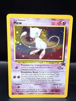 Pokemon TCG Mew 2000 WOTC Black Star Promo 9 Holo League Pokemon Card N - Image 1