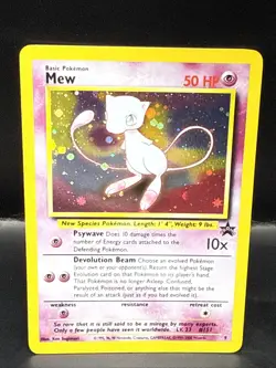 Pokemon TCG Mew 2000 WOTC Black Star Promo 9 Holo League Pokemon Card N - Image 2