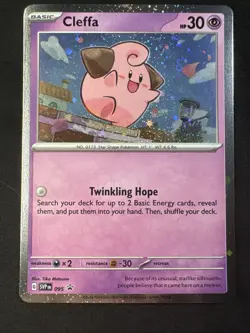 Cleffa 095 Sv: Scarlet & Violet Promo Cards Holo Pokemon Double Swirl Pokemon - Image 1