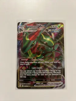 Pokemon TCG Rayquaza VMAX Holo Ultra Rare Card Evolving Skies 111/203 - Image 1