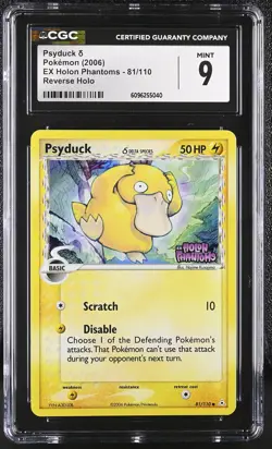 CGC 9 MINT Psyduck EX Holon Phantoms 81/110 Reverse Holo Stamped Pokemon Card - Image 1
