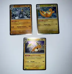Pokemon TCG 151 Mini Tins Sam’s Club Promo CARDS ONLY-Machomp, Raichu, Dragonite - Image 1