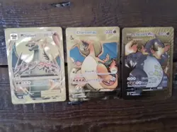 Charizard gold 101 107 183 Holo Full Art Pokemon Card ex gx vmax sr Chinese - Image 1